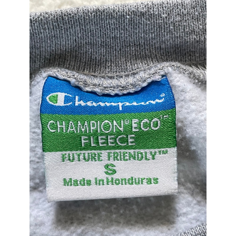 Champion Mens Small Sweatshirt Gray West Virginia Eco Fleece Crewneck Pullover - Picture 2 of 12